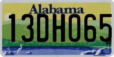 AL license plate 13DH065