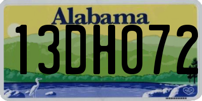 AL license plate 13DH072
