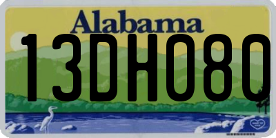 AL license plate 13DH080