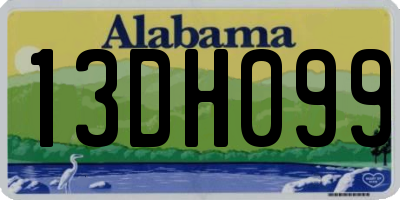 AL license plate 13DH099