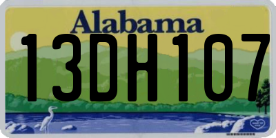 AL license plate 13DH107