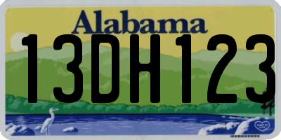 AL license plate 13DH123