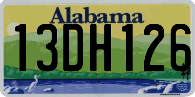 AL license plate 13DH126