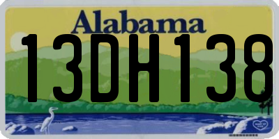 AL license plate 13DH138