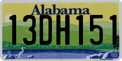AL license plate 13DH151