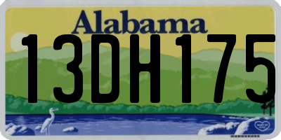 AL license plate 13DH175