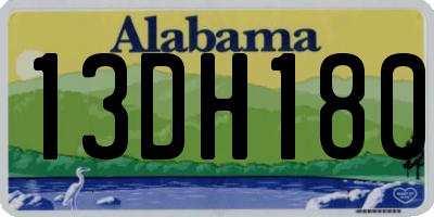 AL license plate 13DH180