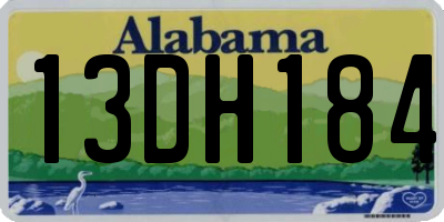 AL license plate 13DH184