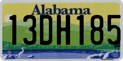 AL license plate 13DH185