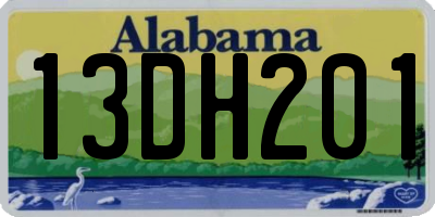AL license plate 13DH201