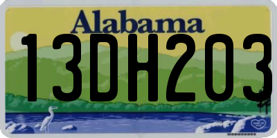 AL license plate 13DH203