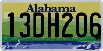 AL license plate 13DH206