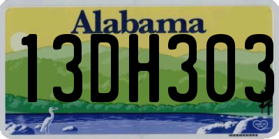 AL license plate 13DH303