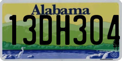 AL license plate 13DH304