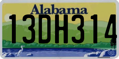 AL license plate 13DH314