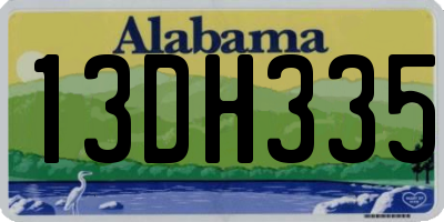 AL license plate 13DH335