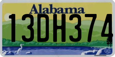 AL license plate 13DH374