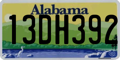 AL license plate 13DH392