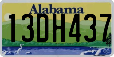 AL license plate 13DH437