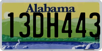 AL license plate 13DH443