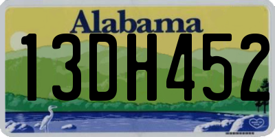 AL license plate 13DH452