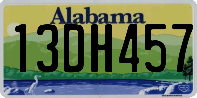 AL license plate 13DH457