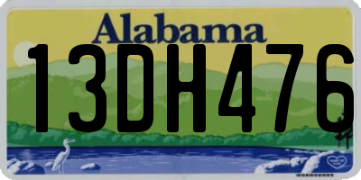 AL license plate 13DH476