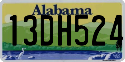 AL license plate 13DH524