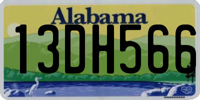 AL license plate 13DH566