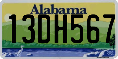 AL license plate 13DH567