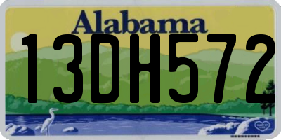 AL license plate 13DH572