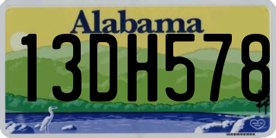 AL license plate 13DH578