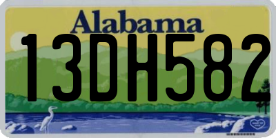 AL license plate 13DH582
