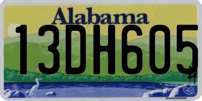 AL license plate 13DH605
