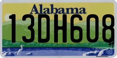AL license plate 13DH608