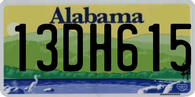 AL license plate 13DH615