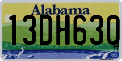 AL license plate 13DH630