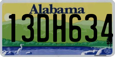 AL license plate 13DH634