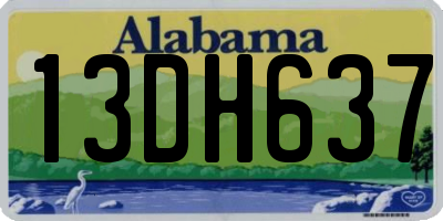 AL license plate 13DH637