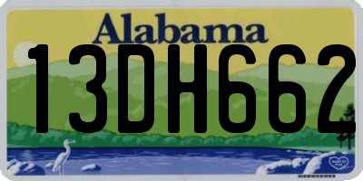 AL license plate 13DH662