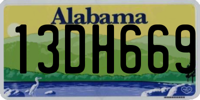 AL license plate 13DH669