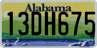 AL license plate 13DH675