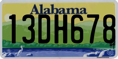 AL license plate 13DH678