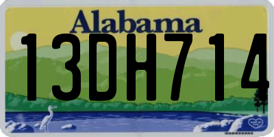 AL license plate 13DH714