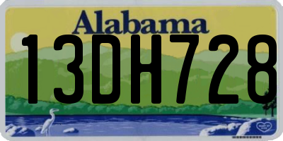 AL license plate 13DH728