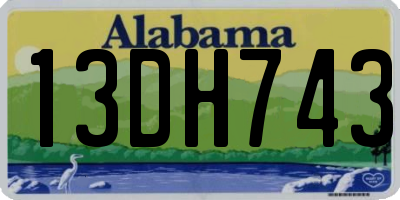 AL license plate 13DH743