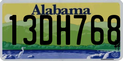 AL license plate 13DH768