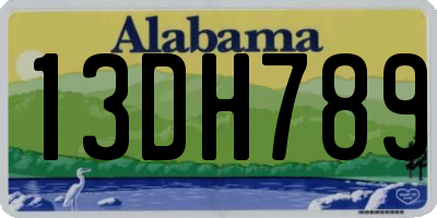 AL license plate 13DH789