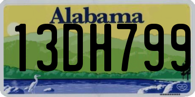 AL license plate 13DH799