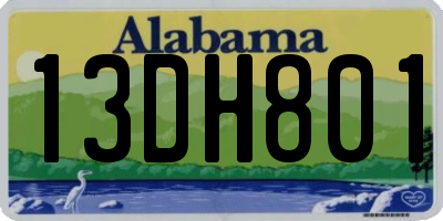 AL license plate 13DH801